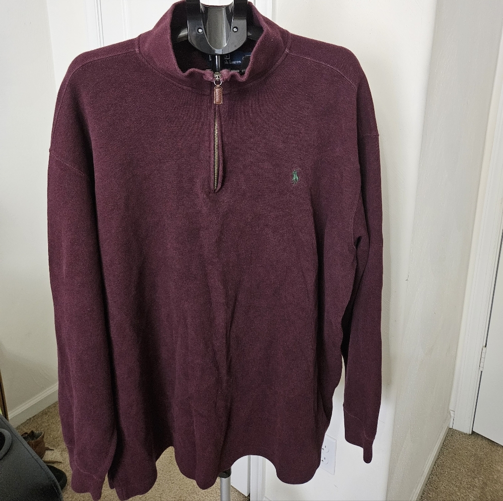 Ralph Lauren Maroon Polo Sweater